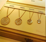 18K Gold Chopard Jewelry Happy Spirit Pendant Round Shape With Natural Diamonds