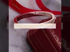 Full Diamond Love Bangle bijoux classique bracelet d'amour plein diamant pavé en or rose 18K