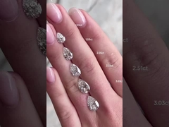 Diamant de poire cultivé en laboratoire, pureté VVS-VS, couleur D-F, certifié IGI