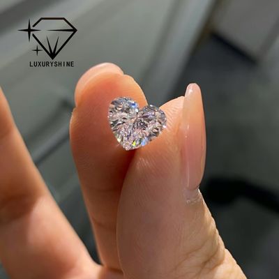 LuxuryShine VS1 White Heart Excellent Cut Lab Grown Diamond 1CT 2CT 3CT 4CT 5CT Support Special Customization