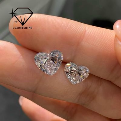 LuxuryShine VS1 White Heart Excellent Cut Lab Grown Diamond 1CT 2CT 3CT 4CT 5CT Support Special Customization