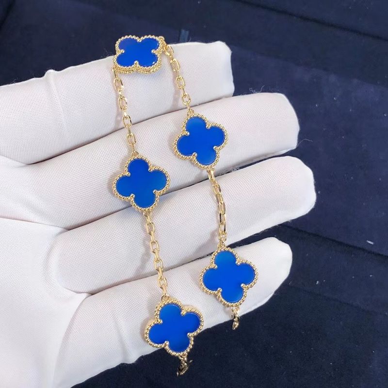 Qualité le cru de l'or 18K a personnalisé des bracelets Van Cleef et Arpels d'or usine