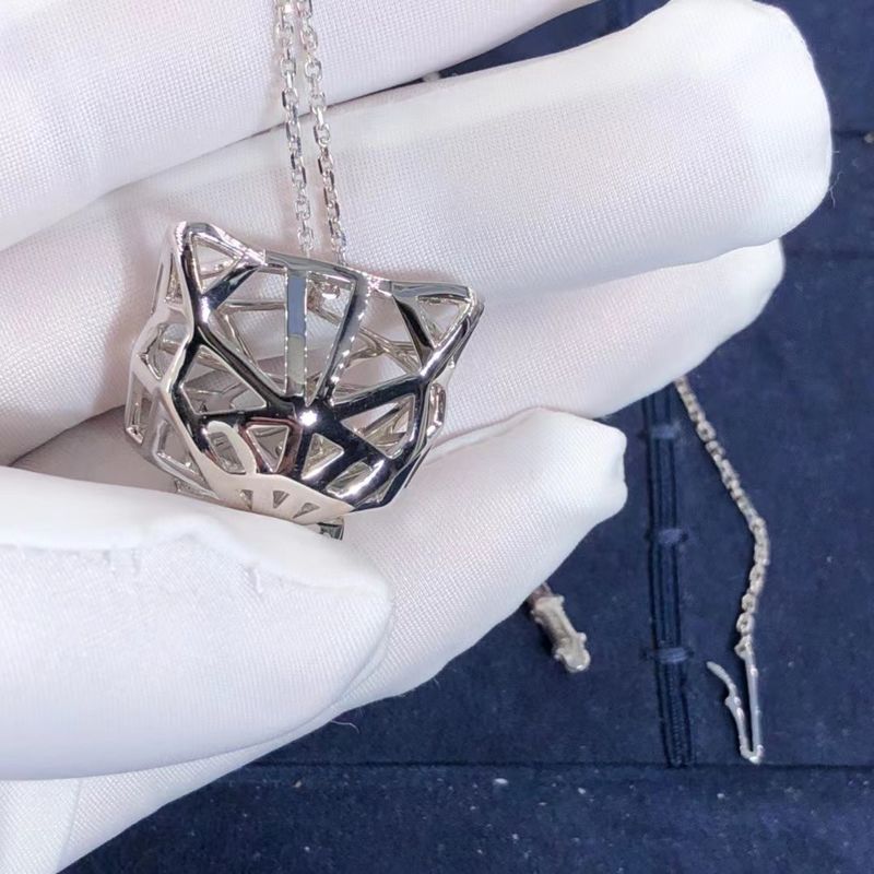 Qualité Or d'OEM Cartier Panther Necklace Real 18k et CONTRE les paquets originaux de diamants usine