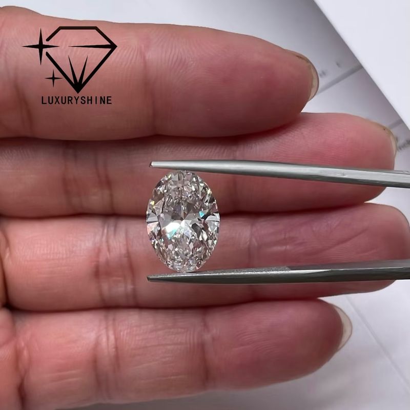 Qualité LuxuryShine 0.1-10CT VVS2 Diamant de laboratoire D-F Couleur Blanc Ovale Taille Excellent Avec Certificat IGI 3EX Pierres Taillées par LuxuryShine usine