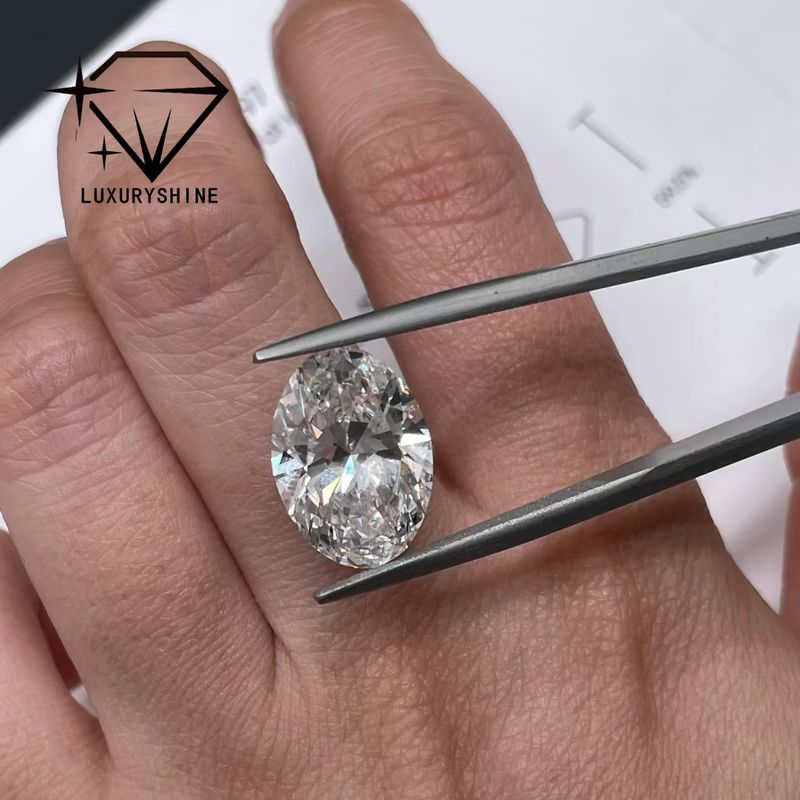 Qualité LuxuryShine 0.1-10CT VVS2 Diamant de laboratoire D-F Couleur Blanc Ovale Taille Excellent Avec Certificat IGI 3EX Pierres Taillées par LuxuryShine usine