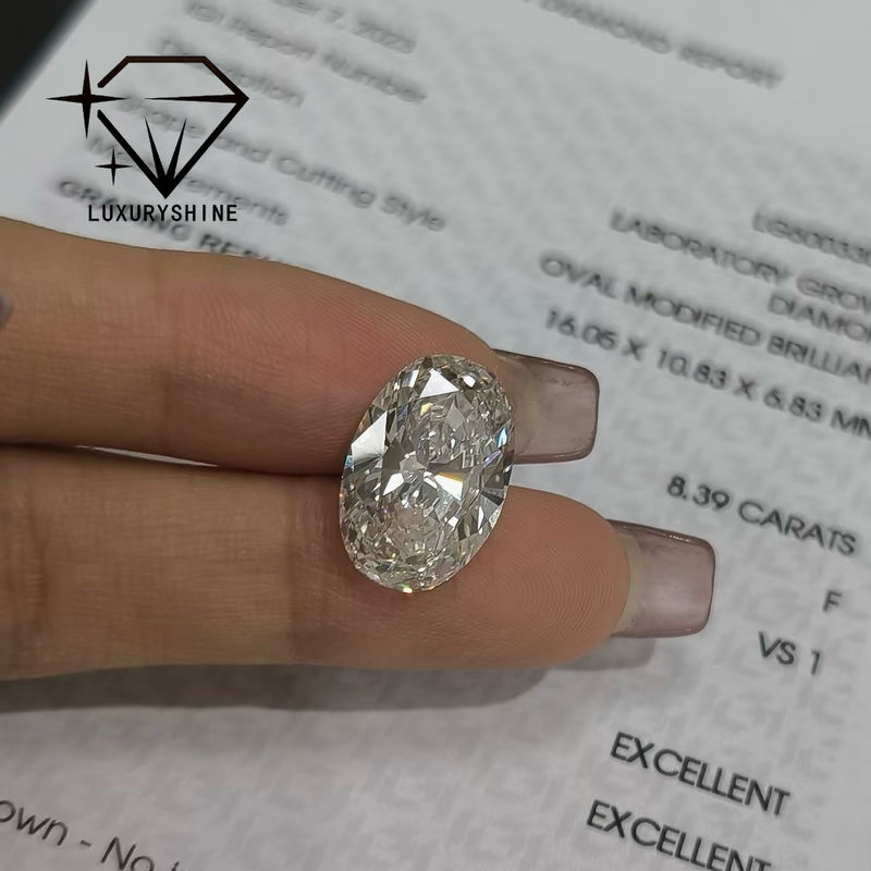 Qualité Diamant de laboratoire de coupe exceptionnelle LuxuryShine, couleur D-F, ovale blanc, 0.1-10CT VS1 avec certificat IGI, taille 3EX usine