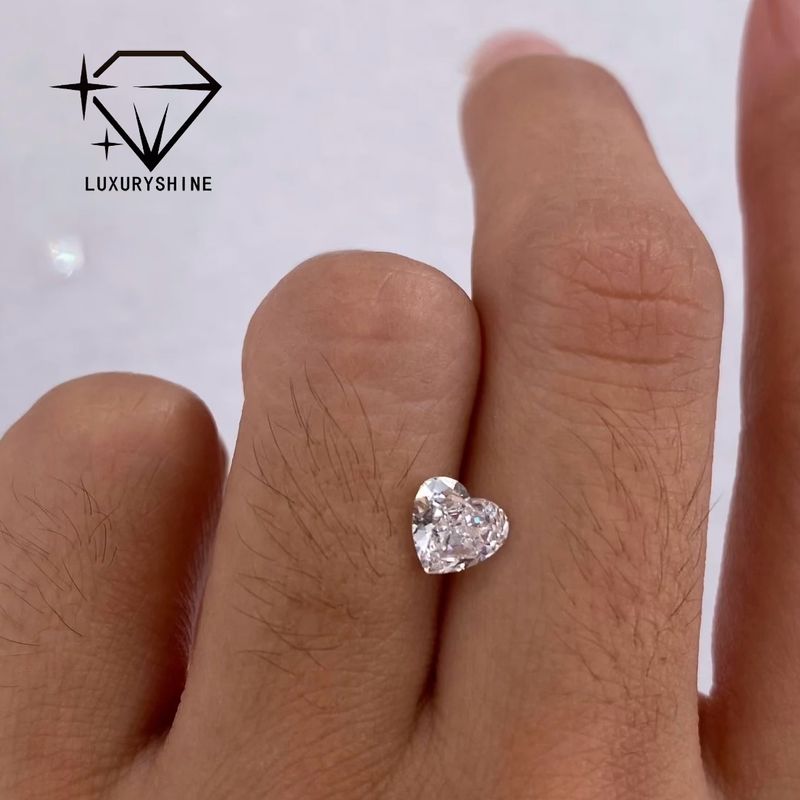 Qualité LuxuryShine VVS2 White Heart Excellent Cut Lab Grown Diamond 1CT 2CT 3CT 4CT 5CT Support Special Customization usine