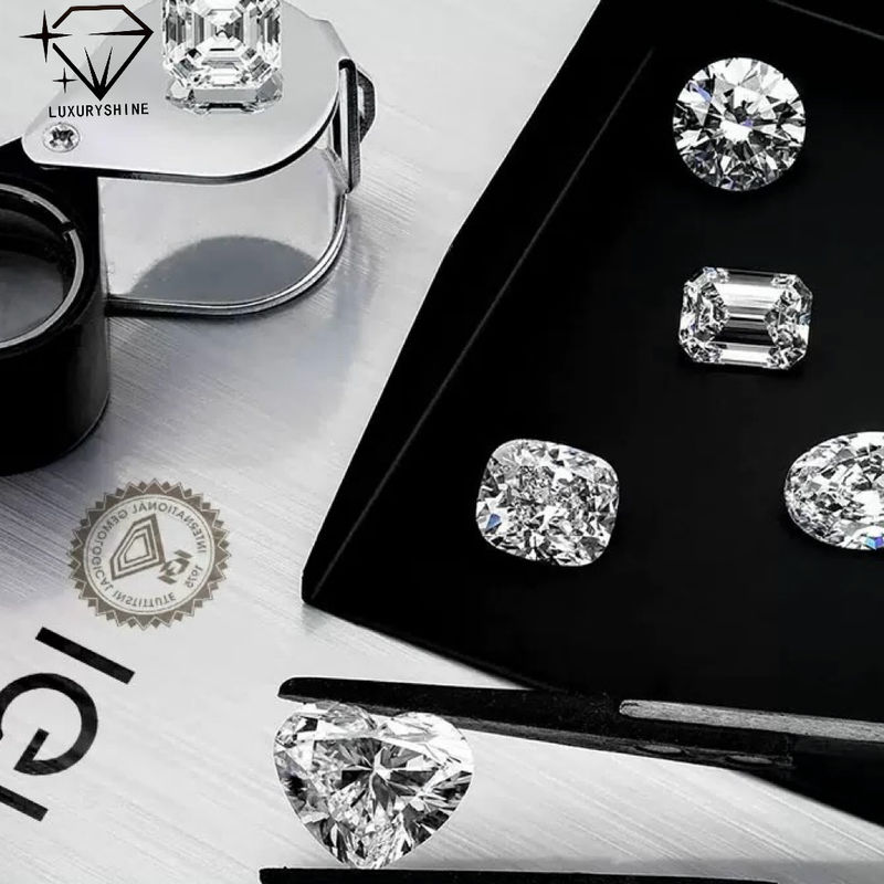 Qualité LuxuryShine VS2 Heart Excellent Cut Lab Grown Diamond Real Diamonds & Wedding Jewelry & Customized Jewelry Support Special Customization usine
