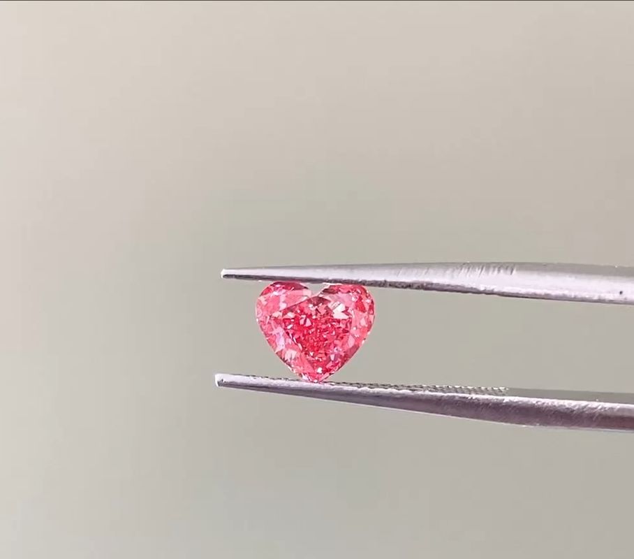 Qualité LuxuryShine Rose Fantaisie / Rose Intense Fantaisie / Rose Vif Fantaisie Diamant de laboratoire taille cœur VVS-VS1 Véritables diamants & Bijoux de mariage & Bijoux personnalisés usine