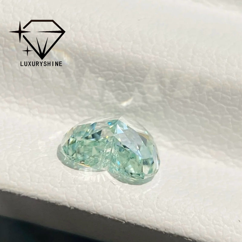 Qualité LuxuryShine Rose / Jaune / Vert Le cœur coupé en laboratoire Diamant cultivé VVS-VS Vrais diamants et bijoux de mariage et bijoux personnalisés usine