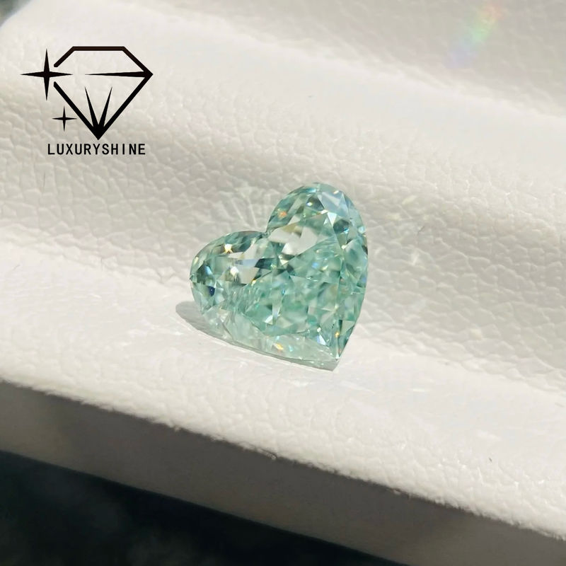 Qualité LuxuryShine Rose / Jaune / Vert Le cœur coupé en laboratoire Diamant cultivé VVS-VS Vrais diamants et bijoux de mariage et bijoux personnalisés usine