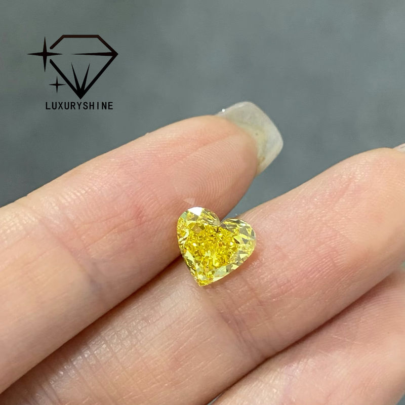 Qualité LuxuryShine Rose / Jaune / Vert Le cœur coupé en laboratoire Diamant cultivé VVS-VS Vrais diamants et bijoux de mariage et bijoux personnalisés usine