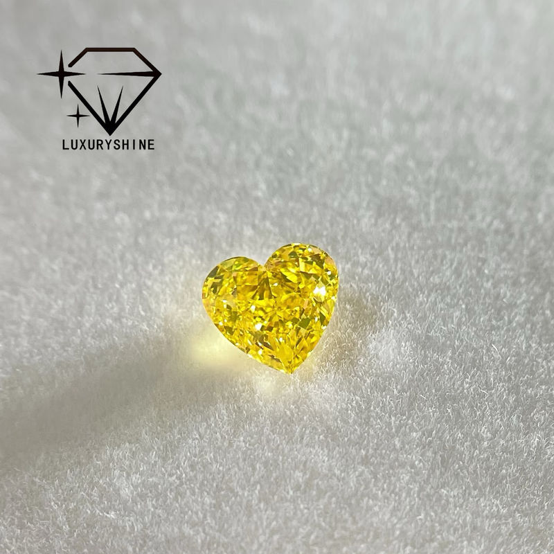 Qualité LuxuryShine Rose / Jaune / Vert Le cœur coupé en laboratoire Diamant cultivé VVS-VS Vrais diamants et bijoux de mariage et bijoux personnalisés usine