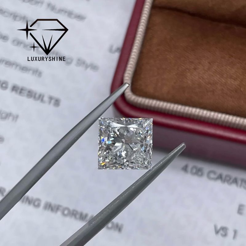 Qualité LuxuryShine Princess Cut Lab Diamant cultivé D-F Couleur VVS-VS Avec certificat IGI Excellent découpé Diamants de mariage en gros usine