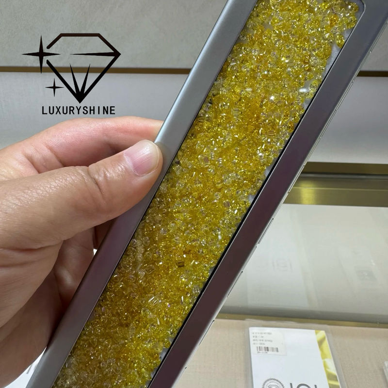 Qualité LuxuryShine VVS-VS Diamant de laboratoire Fancy Yellow/Light Yellow/Fancy Intense/Vivid Yellow 1CT 2CT 3CT 4CT 5CT Taille Ovale Excellent Avec Certificat & Bijoux Personnalisés usine