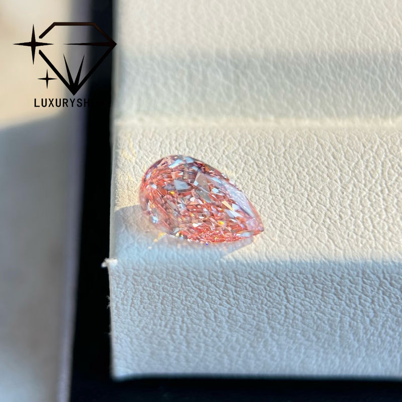 Qualité LuxuryShine 1-15CT Coupe de poire rose sophistiquée Diamant cultivé en laboratoire VVS-VS Diamants en vrac et bijoux de mariage et bijoux personnalisés usine