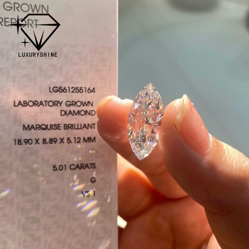 Qualité Diamant Marquise de Culture VVS-VS Couleur D-F Certifié IGI usine