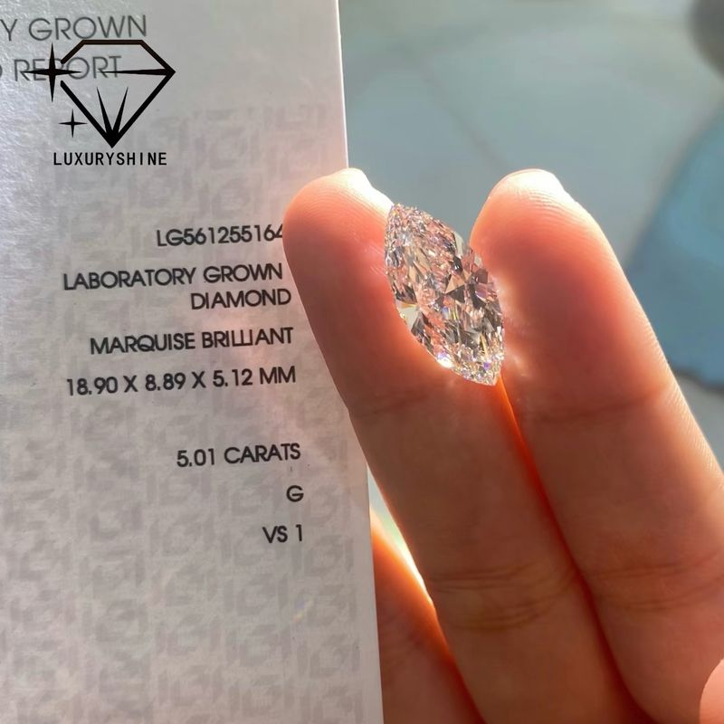 Qualité Diamant Marquise de Culture VVS-VS Couleur D-F Certifié IGI usine