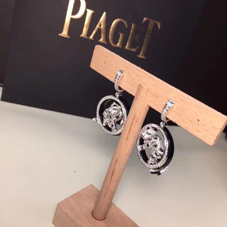 Qualité Émeraudes Jade Onyx d'or blanc de PanthèRe De de bijoux de boucles d'oreille d'or des diamants 18K usine