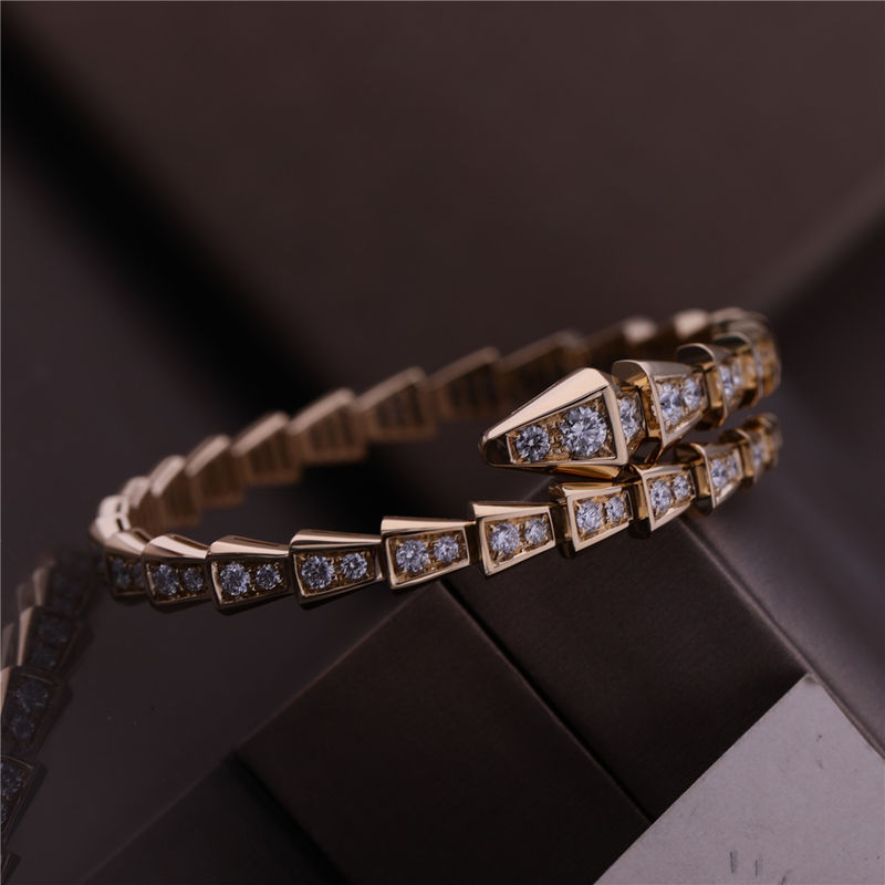 Qualité bracelet mince de bobine de la vipère une de Serpenti de bracelet de serpent de l'or 18K jaune usine