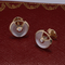 Xs Model Yellow Gold Amulette De Earrings Stud With White Mother Of Pearl