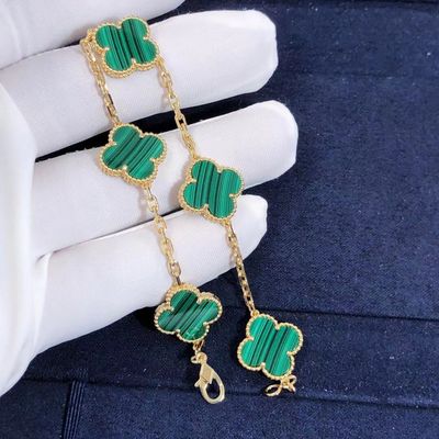 Qualité Motifs rouges du bracelet 5 d'or de Van Cleef Arpels 18K avec la pierre gemme usine