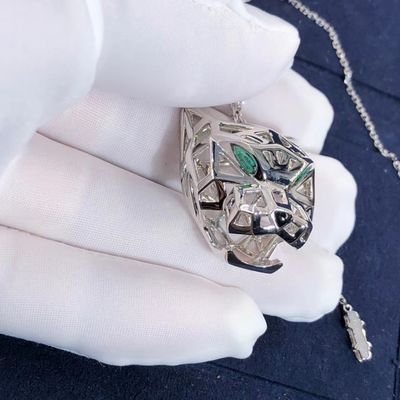 Qualité Or d'OEM Cartier Panther Necklace Real 18k et CONTRE les paquets originaux de diamants usine