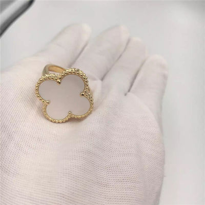 Qualité VCARF78900 Van Cleef et or jaune Alhambra d'anneau magique d'Arpels avec la forme de fleur usine