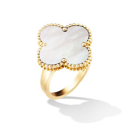 Qualité VCARF78900 Van Cleef et or jaune Alhambra d'anneau magique d'Arpels avec la forme de fleur usine