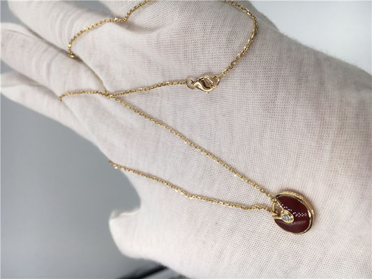 Qualité Collier 18K Rose Gold Carnelian d'Amulette De de bijoux de High End Custom de modèle de XS usine