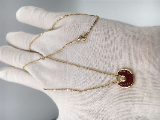 Qualité Collier 18K Rose Gold Carnelian d'Amulette De de bijoux de High End Custom de modèle de XS usine