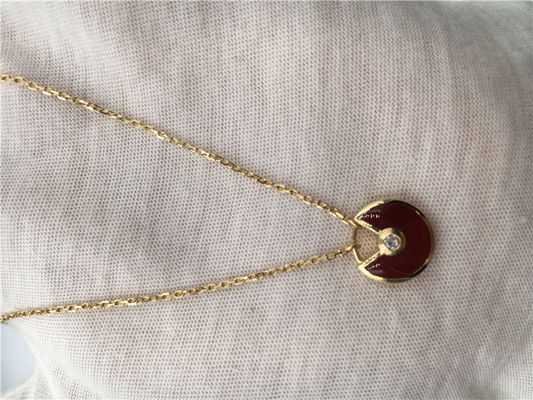 Qualité Collier 18K Rose Gold Carnelian d'Amulette De de bijoux de High End Custom de modèle de XS usine