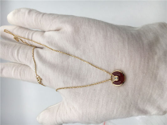 Qualité Collier 18K Rose Gold Carnelian d'Amulette De de bijoux de High End Custom de modèle de XS usine