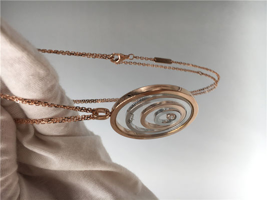 Qualité Pendant d'or de la forme ronde 18k Rose, pendant heureux d'esprit de Chopard de qualité de SI H usine
