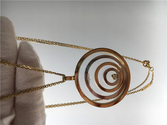 Qualité Pendant d'or de la forme ronde 18k Rose, pendant heureux d'esprit de Chopard de qualité de SI H usine
