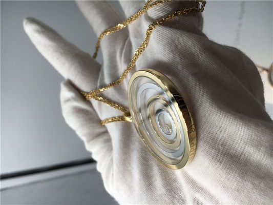 Qualité Pendant d'or de la forme ronde 18k Rose, pendant heureux d'esprit de Chopard de qualité de SI H usine