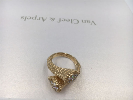 Qualité 0,66 carats petit Diamond Ring, bagues de fiançailles d'or jaune du 18K des femmes usine