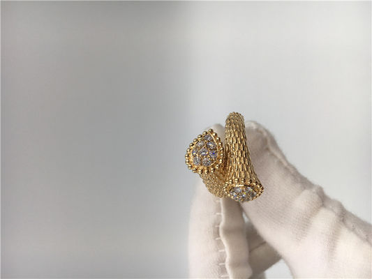 Qualité 0,66 carats petit Diamond Ring, bagues de fiançailles d'or jaune du 18K des femmes usine