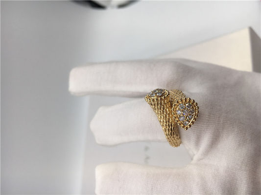 Qualité 0,66 carats petit Diamond Ring, bagues de fiançailles d'or jaune du 18K des femmes usine