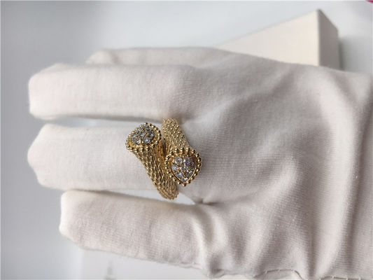 Qualité 0,66 carats petit Diamond Ring, bagues de fiançailles d'or jaune du 18K des femmes usine