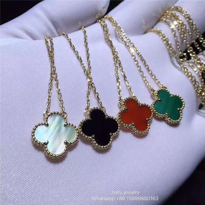 Qualité Vintage Van Cleef et pendant d'Arpels Alhambra en perle de l'oeil des tigres de malachite d'or jaune usine