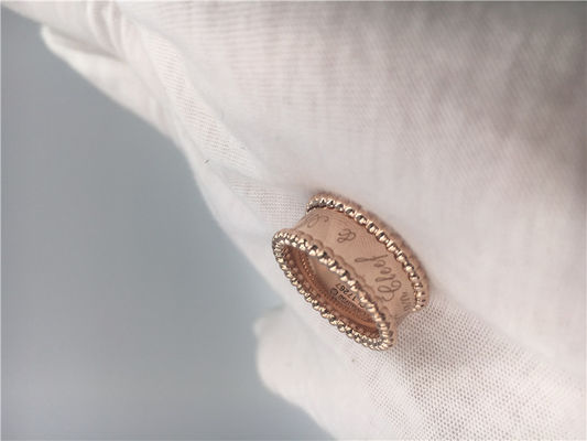 Qualité Forme ronde jaune de l'anneau VCARO3Y600 de signature de PerléE de bijoux d'amende d'or usine
