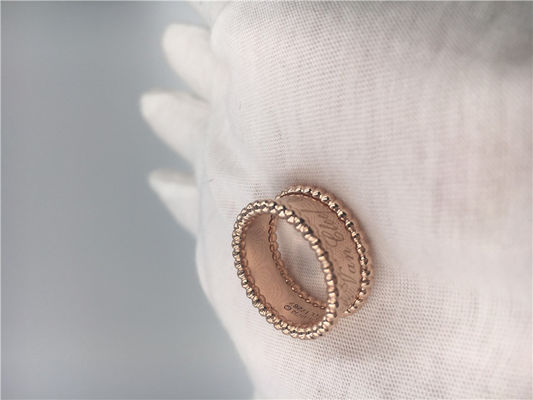 Qualité Forme ronde jaune de l'anneau VCARO3Y600 de signature de PerléE de bijoux d'amende d'or usine