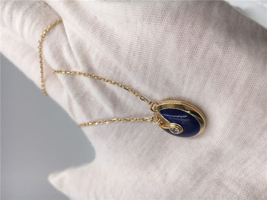 Qualité Chaînes de luxe d'or des bijoux 18K d'or de lapis lazuli bleu-foncé vraies avec des pendants usine