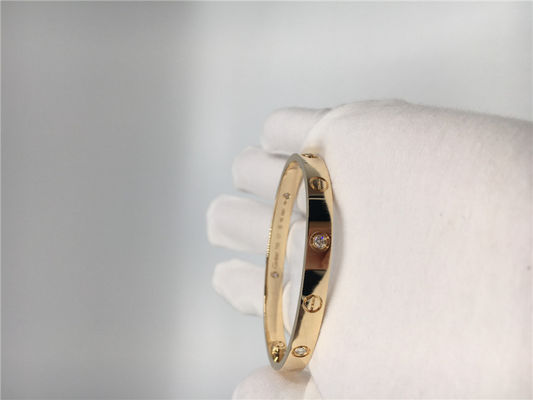 Qualité 4 or jaune B6035917 du bracelet 18K d'amour de bijoux de diamant usine