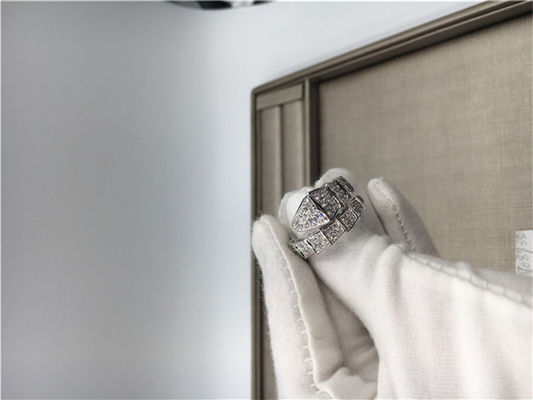 Qualité Or blanc adapté aux besoins du client Diamond Engagement Rings Classic de Serpenti 18k usine