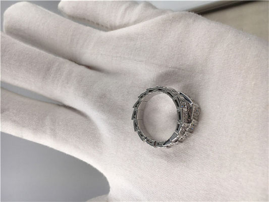 Qualité Or blanc adapté aux besoins du client Diamond Engagement Rings Classic de Serpenti 18k usine