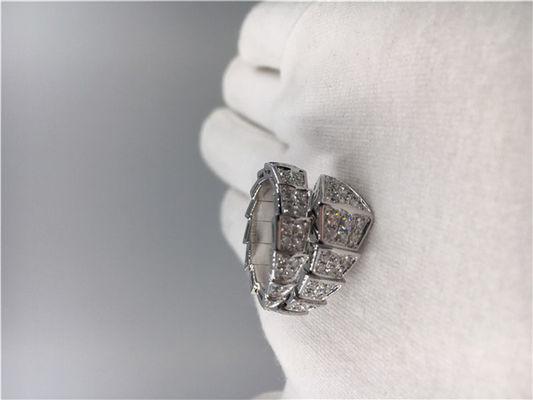 Qualité Or blanc adapté aux besoins du client Diamond Engagement Rings Classic de Serpenti 18k usine