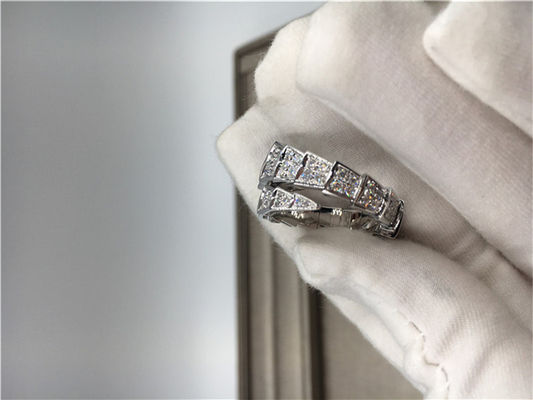 Qualité Or blanc adapté aux besoins du client Diamond Engagement Rings Classic de Serpenti 18k usine