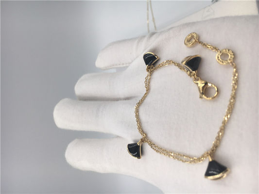 Qualité 18K or jaune Luxury noir Diva Bracelet Women With Mother de la perle usine